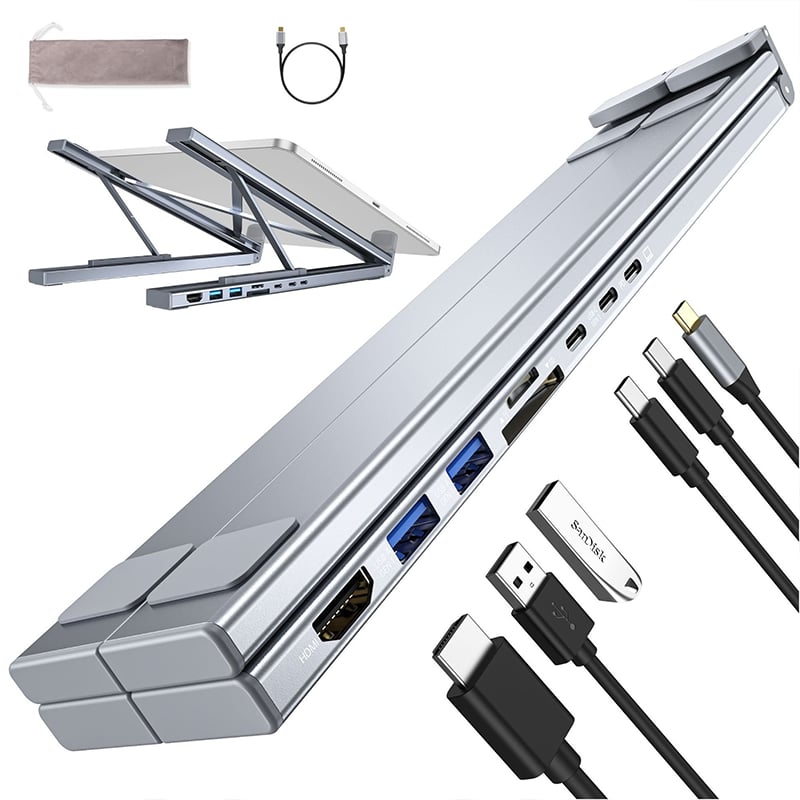 ⚡🔥 8-in-1 USB-C Laptop Stand,Best Gifts💻