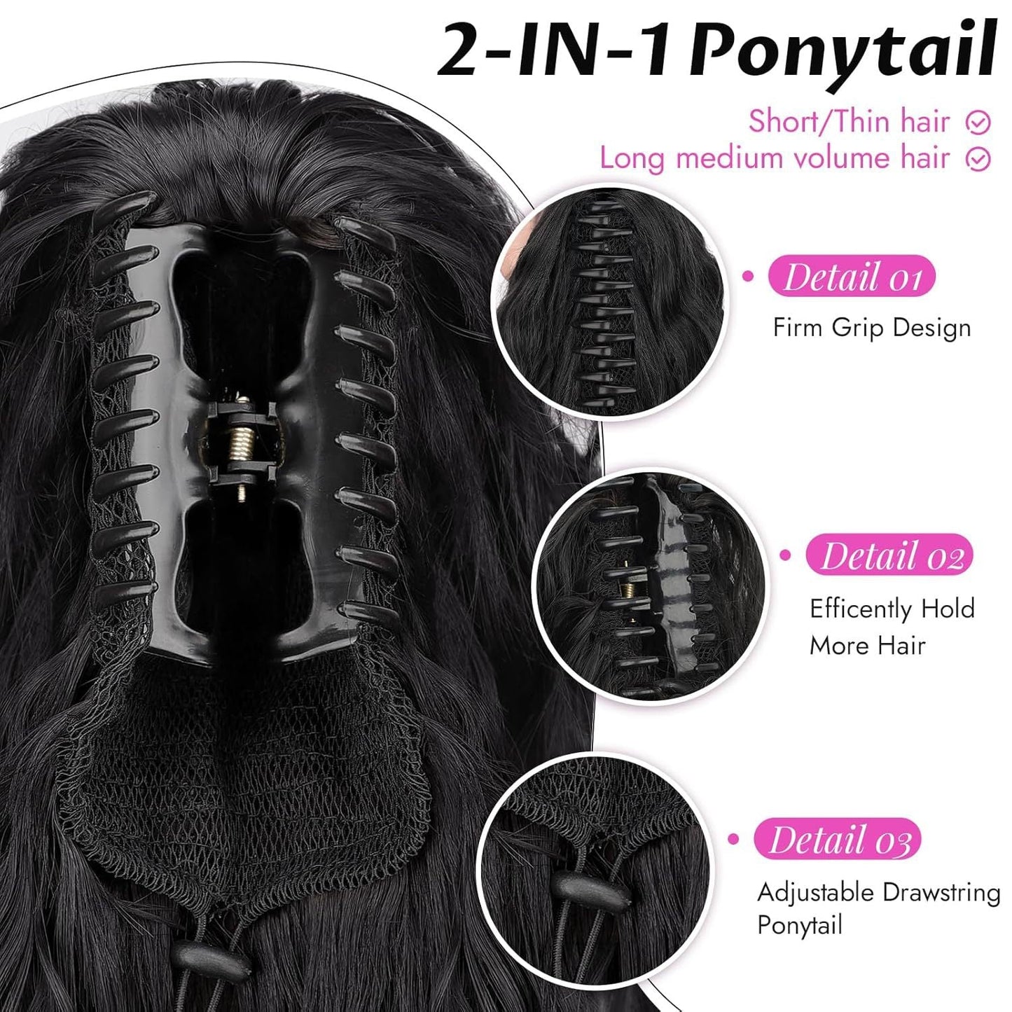 30-inch long wavy gradient hair extensions