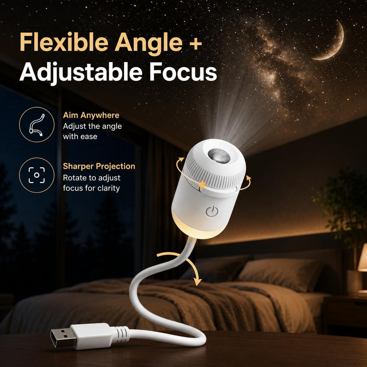 ✨Plug-&-Play HD StarProjector - 24 Galaxy,Butterfly & Ocean Scenes