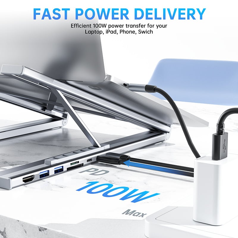 ⚡🔥 8-in-1 USB-C Laptop Stand,Best Gifts💻