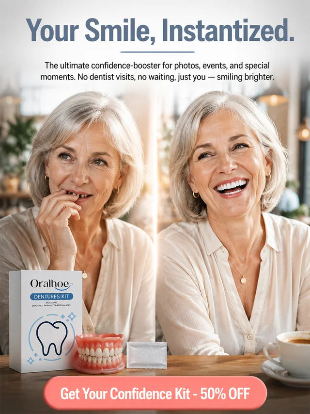 Instant Full Restoration Dentures - Fit At Home In Minutes