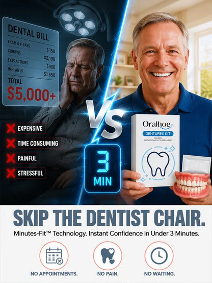 Instant Full Restoration Dentures - Fit At Home In Minutes