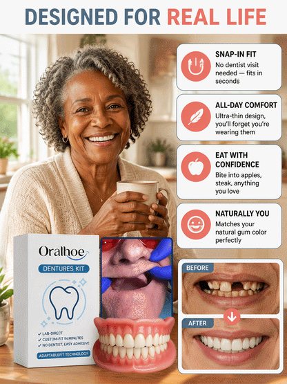 Instant Full Restoration Dentures - Fit At Home In Minutes