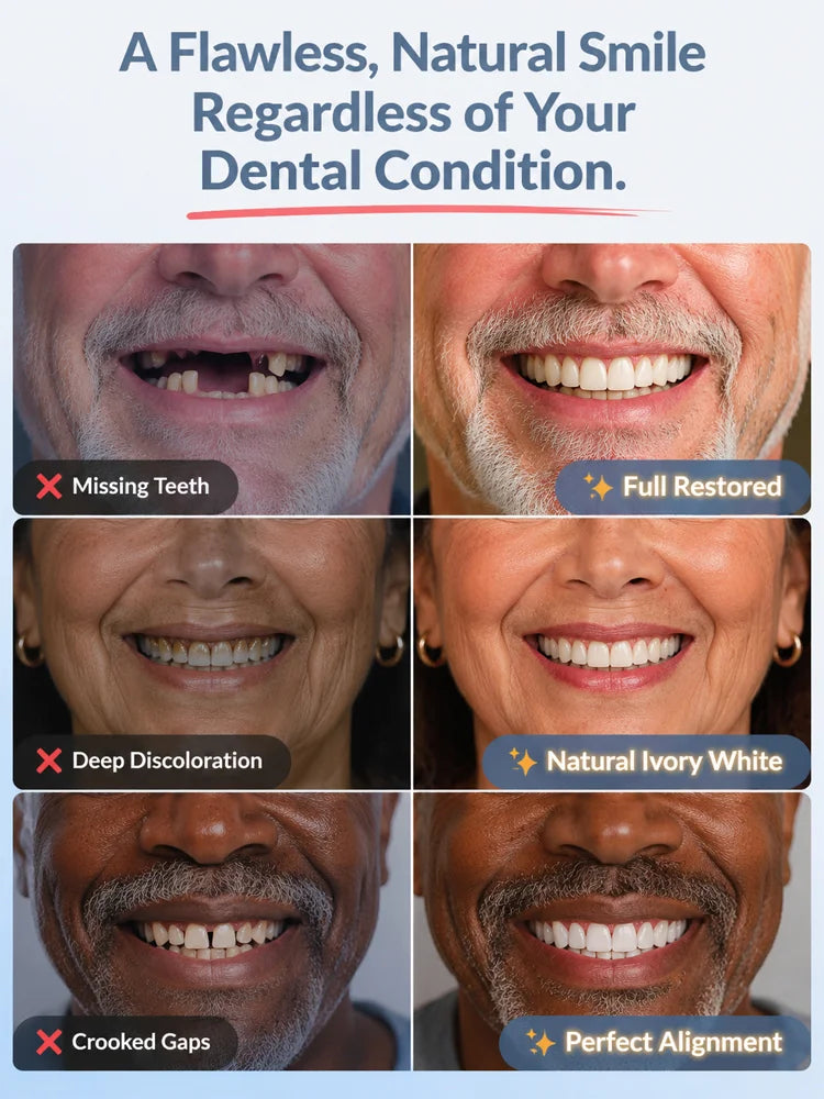 Instant Full Restoration Dentures - Fit At Home In Minutes