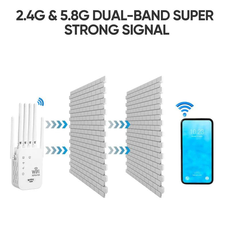 🔥Dual-Band WiFi Range Extender - Stay Connected Everywhere!