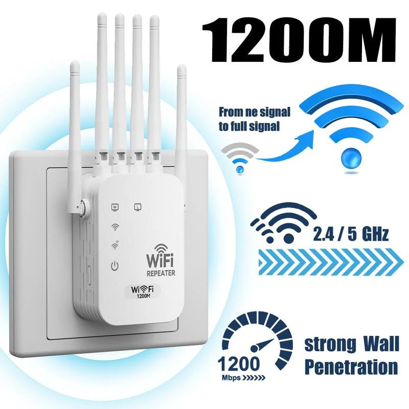 🔥Dual-Band WiFi Range Extender - Stay Connected Everywhere!