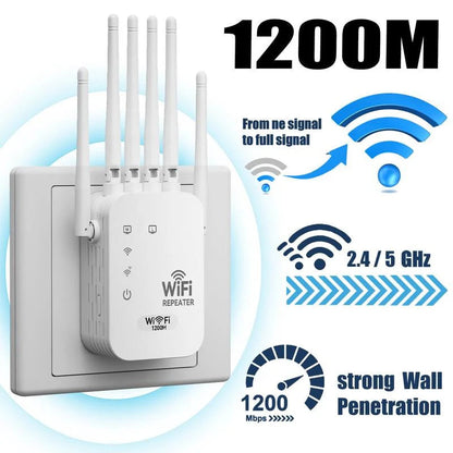 🔥Dual-Band WiFi Range Extender - Stay Connected Everywhere!