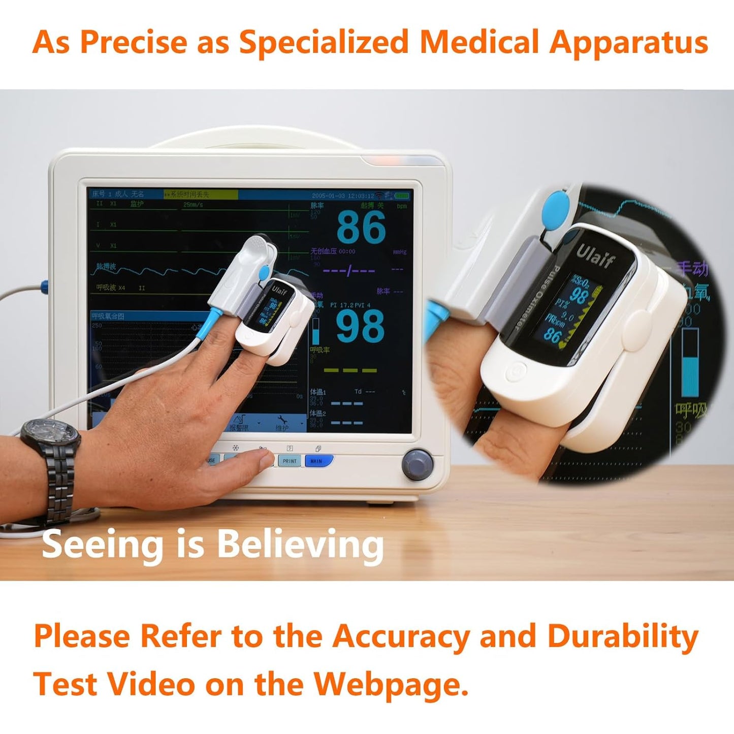 Non-Invasive Monitor - 5 Seconds / 99% Accuracy