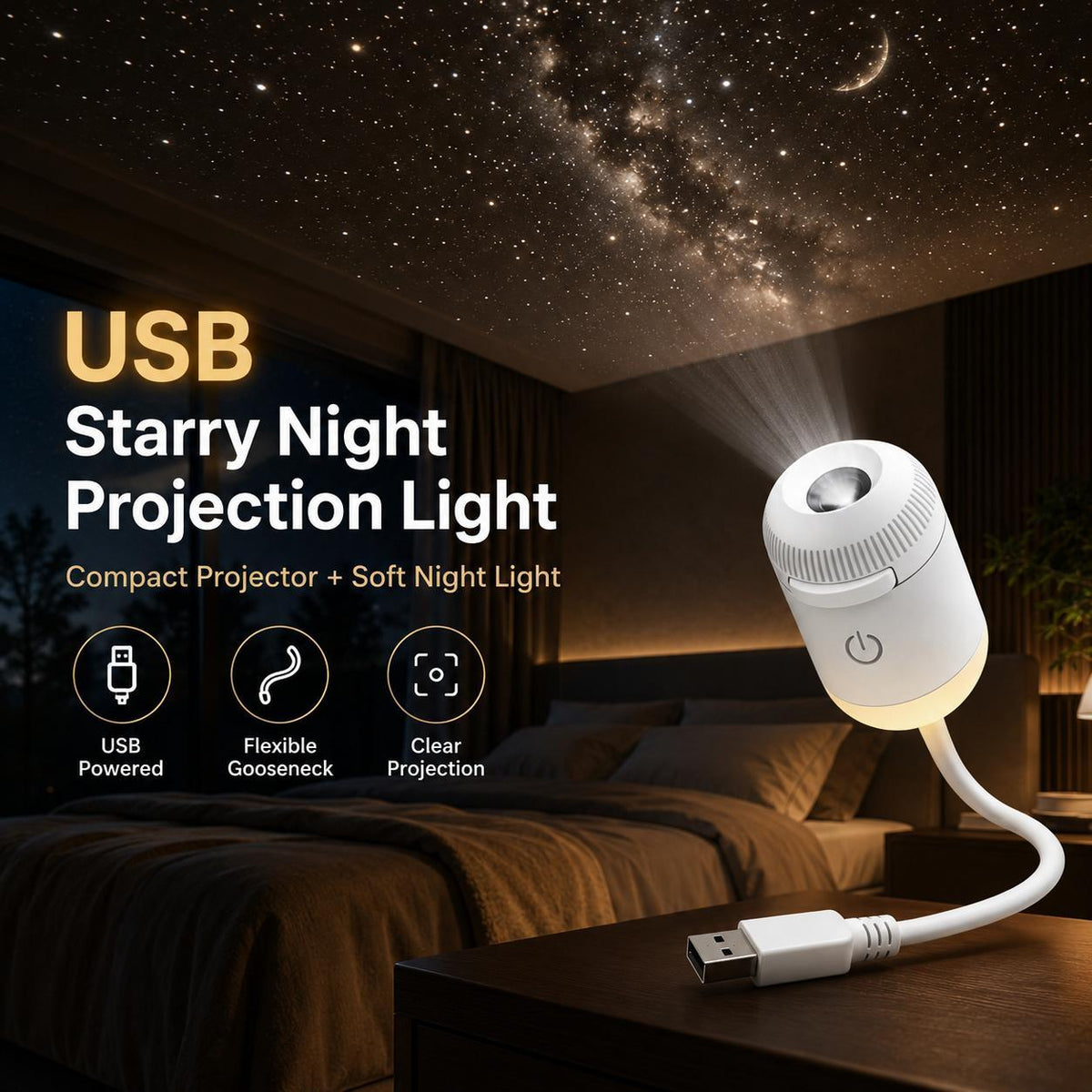 ✨Plug-&-Play HD StarProjector - 24 Galaxy,Butterfly & Ocean Scenes