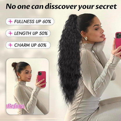 30-inch long wavy gradient hair extensions