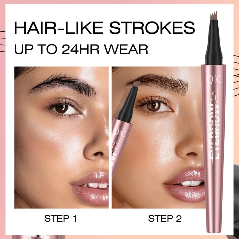 ✨Waterproof Micro-Fork Eyebrow Pencil, Long-Lasting Brow Pen for Natural Hair-Like Strokes