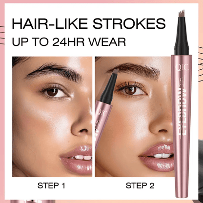 ✨Waterproof Micro-Fork Eyebrow Pencil, Long-Lasting Brow Pen for Natural Hair-Like Strokes