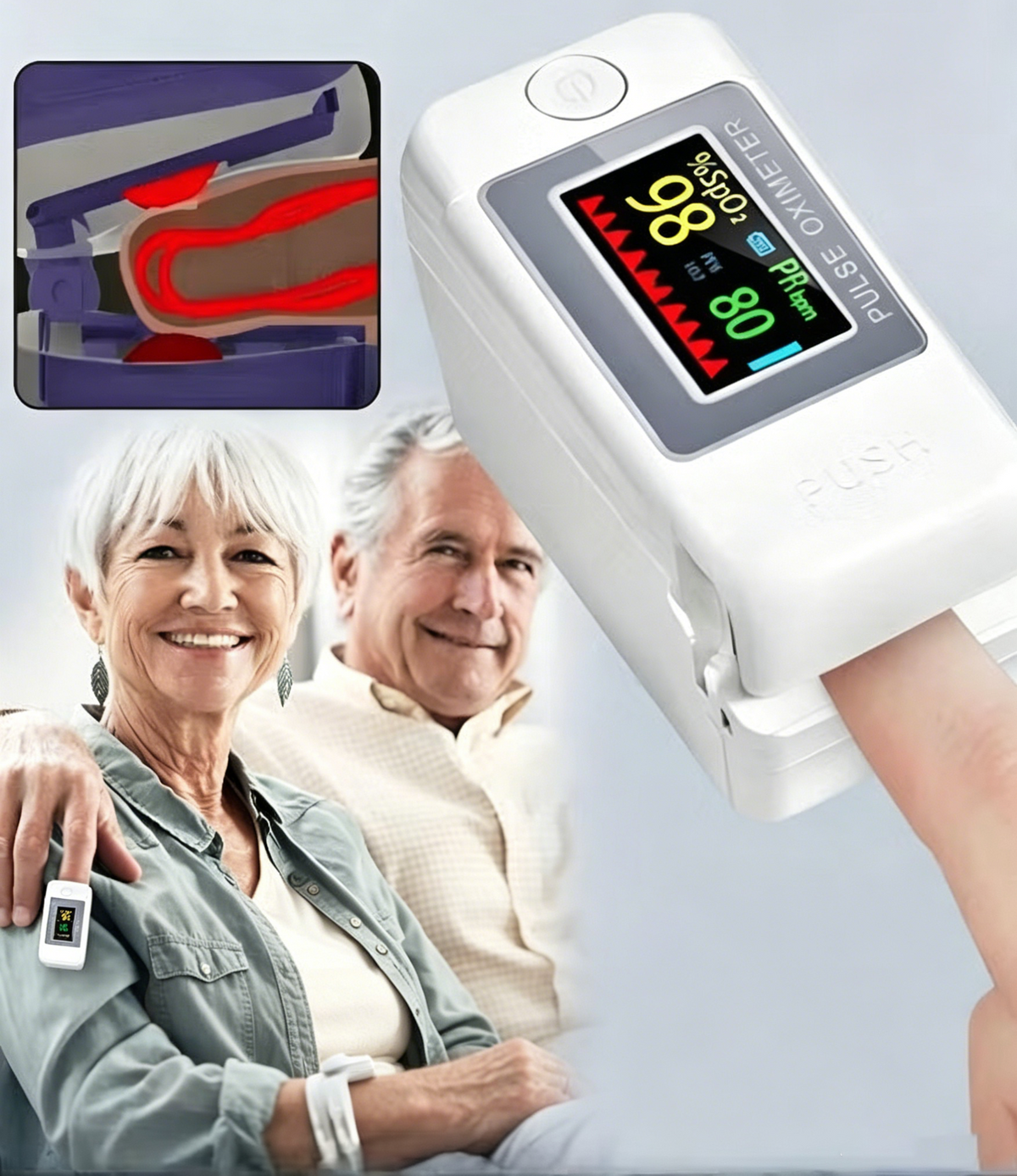 Medical Digital Fingertip Pulse Oximeter 