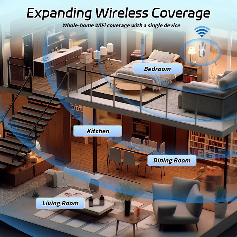 🔥Dual-Band WiFi Range Extender - Stay Connected Everywhere!