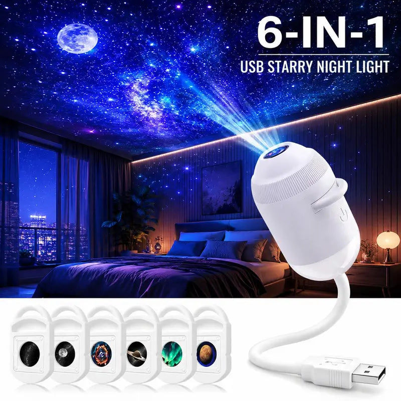✨Plug-&-Play HD StarProjector - 24 Galaxy,Butterfly & Ocean Scenes