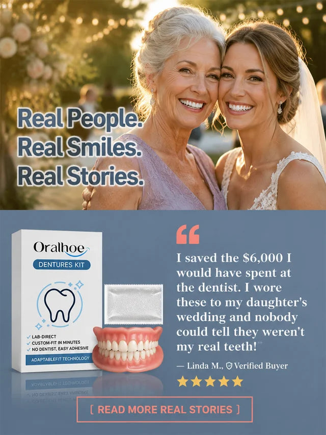 Instant Full Restoration Dentures - Fit At Home In Minutes