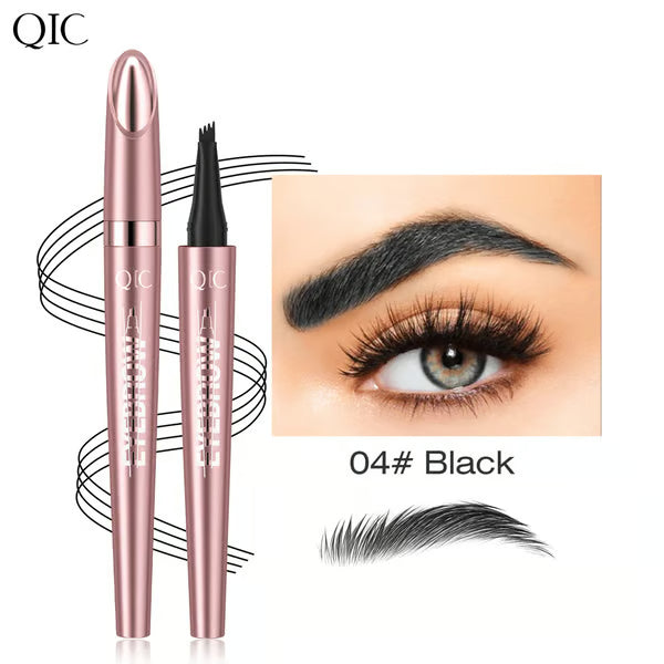 🎁💕Waterproof Micro-Fork Eyebrow Pencil, Long-Lasting Brow Pen for Natural Hair-Like Strokes