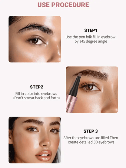 ✨Waterproof Micro-Fork Eyebrow Pencil, Long-Lasting Brow Pen for Natural Hair-Like Strokes