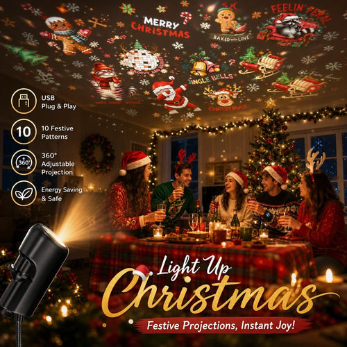 🎅✨ Christmas Wonderland Projector – 6 or 10 HD Scenes