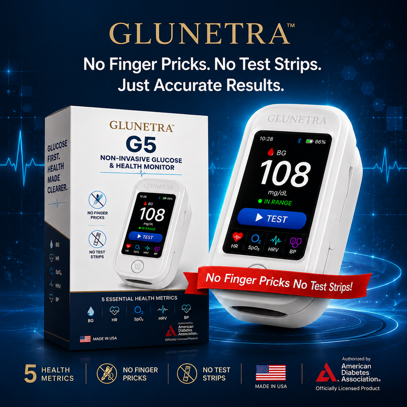 💥Non-Invasive Glucose & Health Monitor | 🩸 No Finger Pricks Blood Sugar Monitoring Device