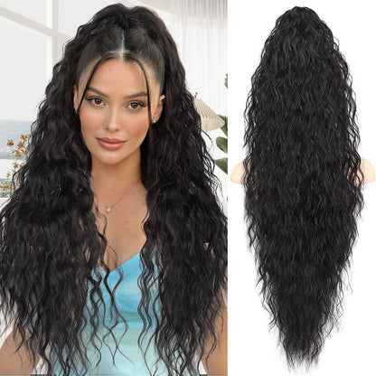 30-inch long wavy gradient hair extensions