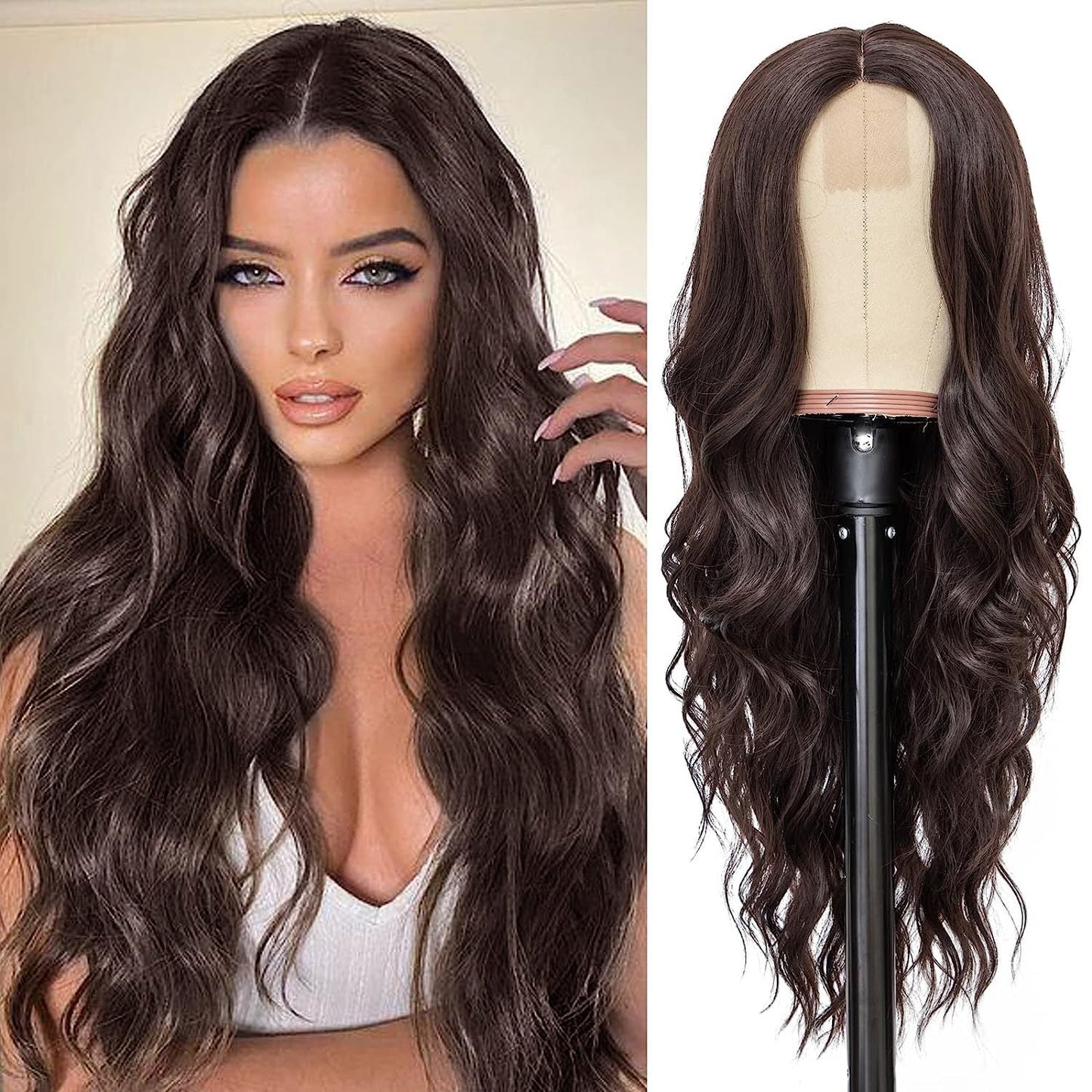 26-inch long gradient wavy wig