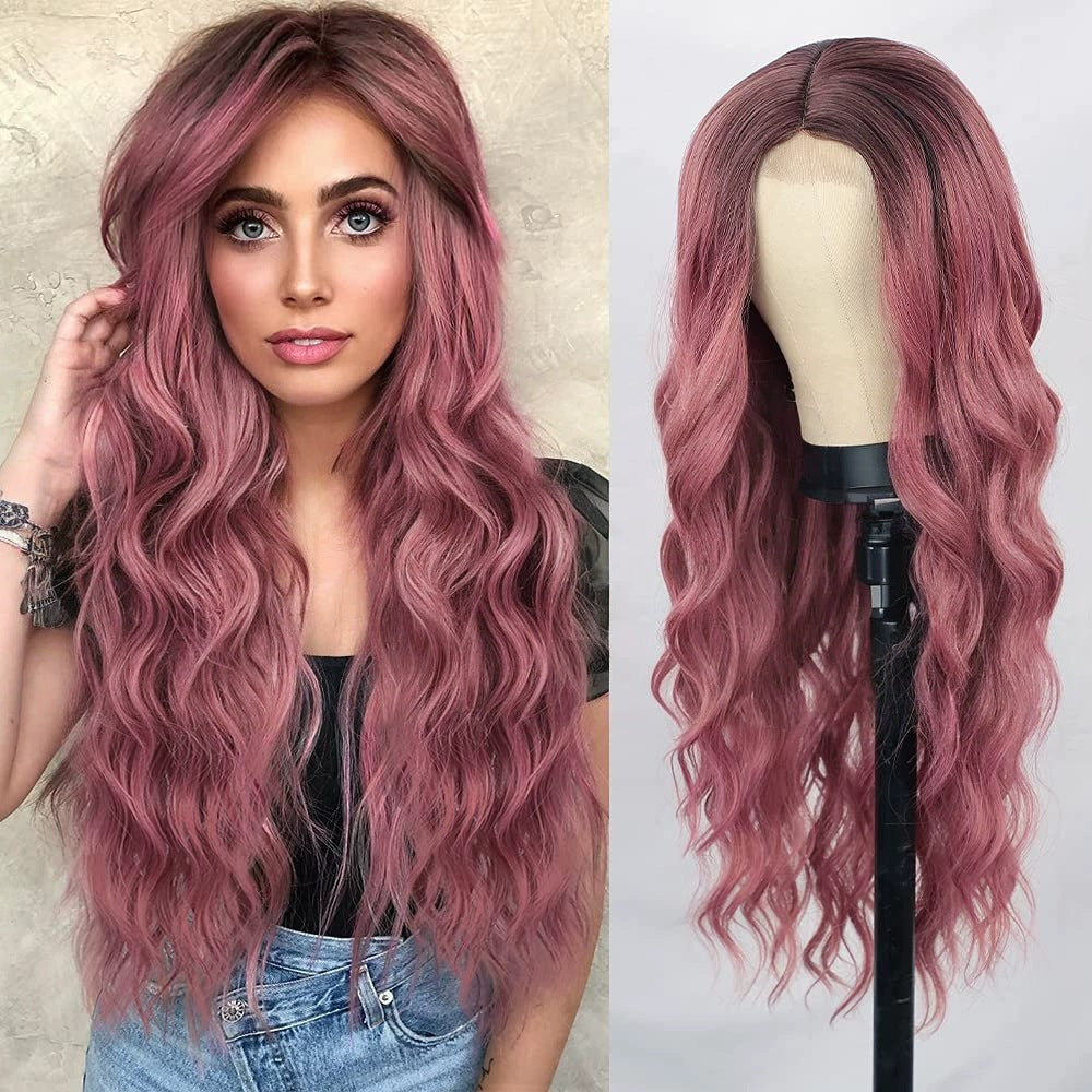 26-inch long gradient wavy wig
