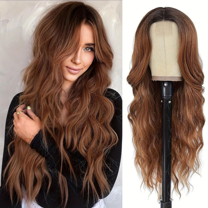 26-inch long gradient wavy wig
