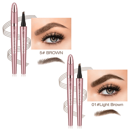 ✨Waterproof Micro-Fork Eyebrow Pencil, Long-Lasting Brow Pen for Natural Hair-Like Strokes