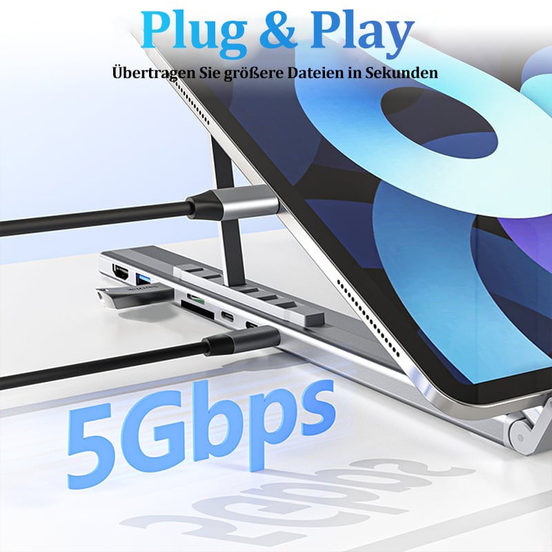 ⚡🔥 8-in-1 USB-C Laptop Stand,Best Gifts💻