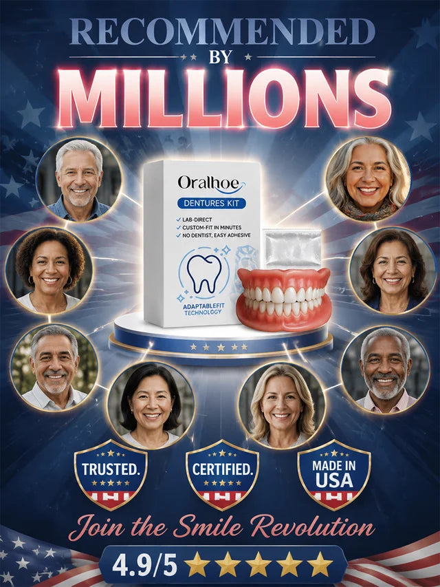 Instant Full Restoration Dentures - Fit At Home In Minutes