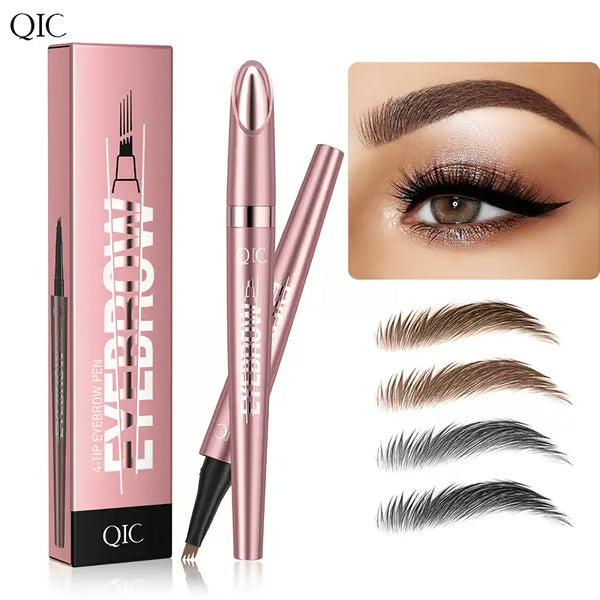 🎁💕Waterproof Micro-Fork Eyebrow Pencil, Long-Lasting Brow Pen for Natural Hair-Like Strokes