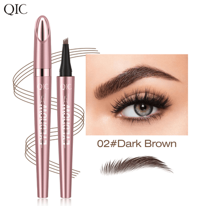 ✨Waterproof Micro-Fork Eyebrow Pencil, Long-Lasting Brow Pen for Natural Hair-Like Strokes