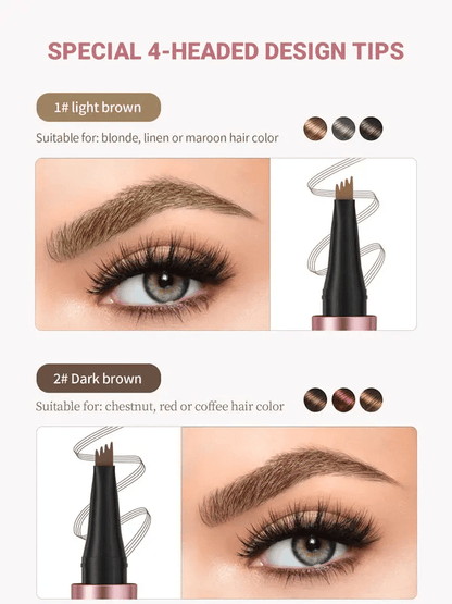 ✨Waterproof Micro-Fork Eyebrow Pencil, Long-Lasting Brow Pen for Natural Hair-Like Strokes