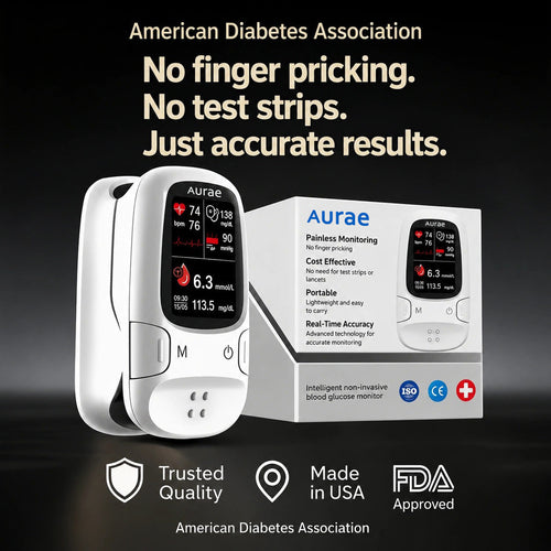 🌟 Smart Glucose & Health Monitor | 🚫 No Needles, Easy Tracking